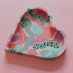 Pastel Abstract Hand Painted Wooden Tray