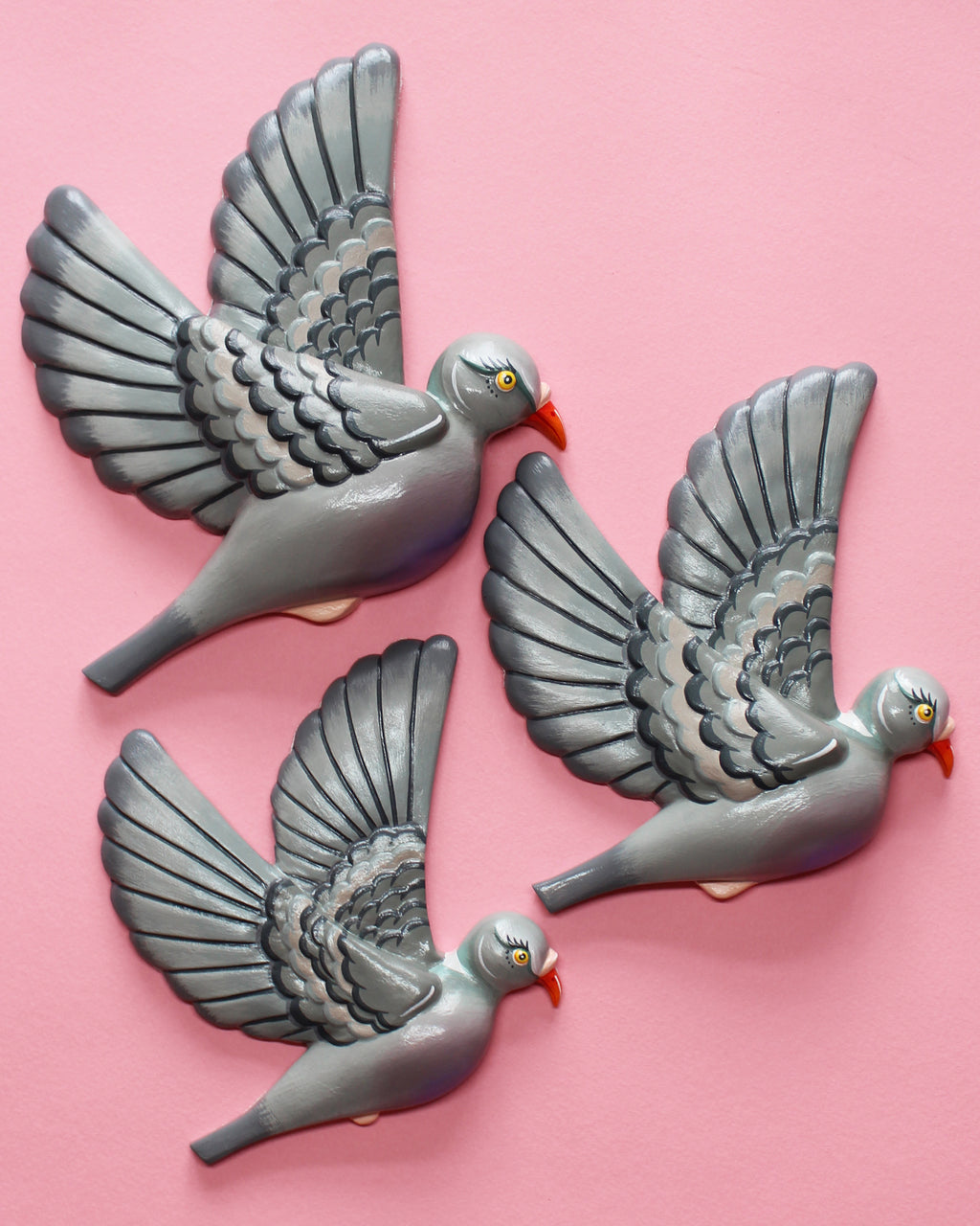 MADE TO ORDER Wood Pigeon Flying Wall Pigeons