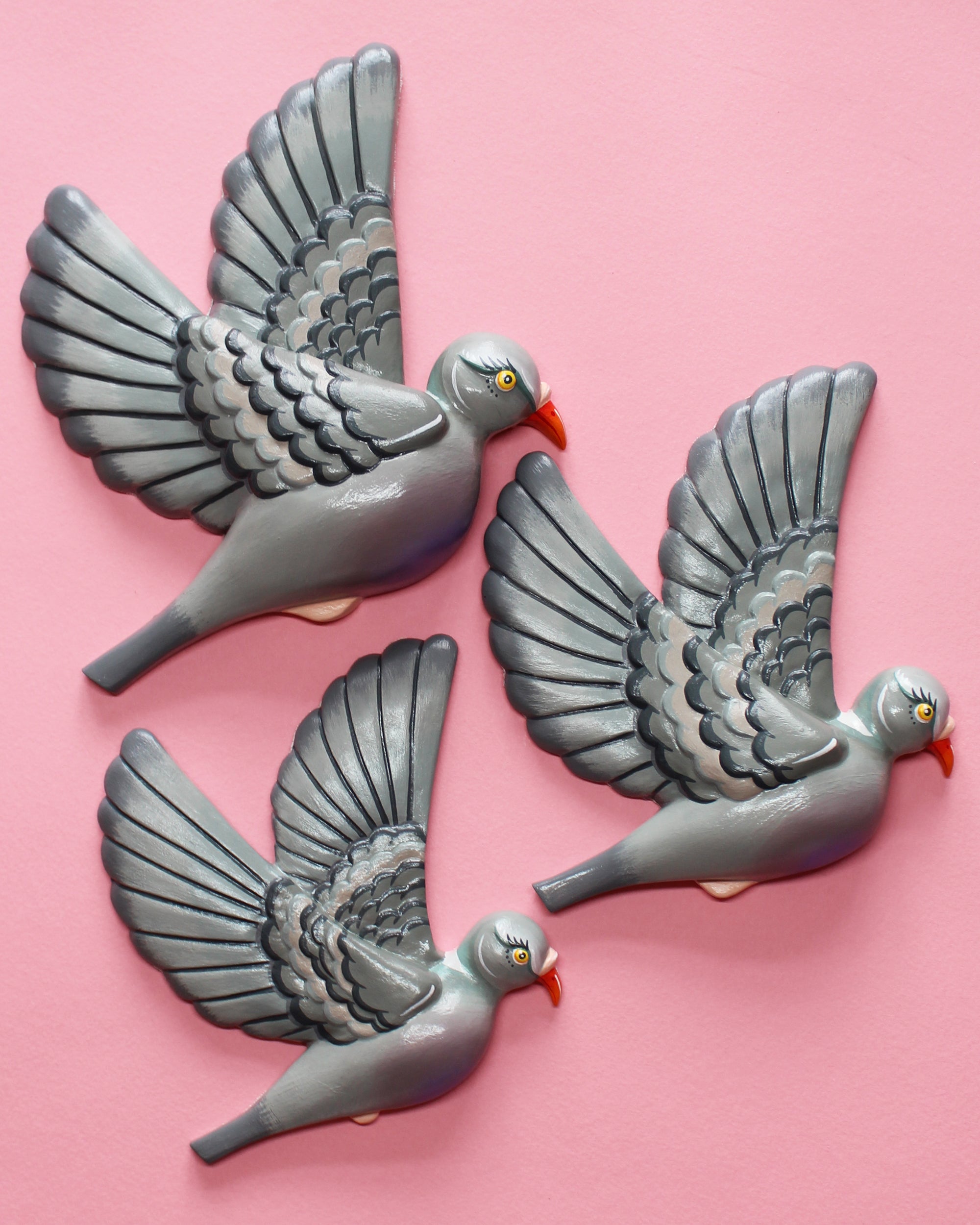 MADE TO ORDER Wood Pigeon Flying Wall Pigeons
