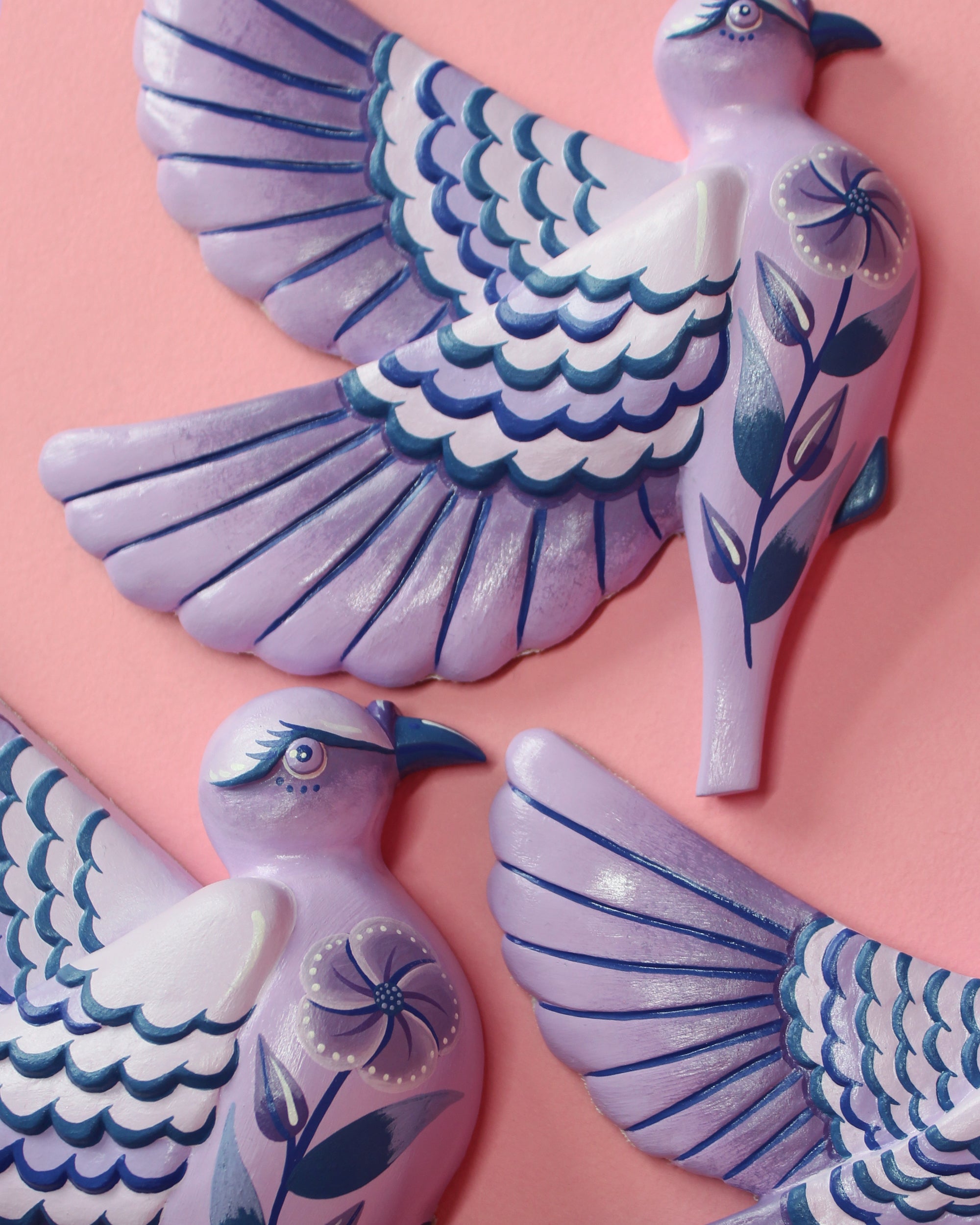 MADE TO ORDER Purple Flying Wall Pigeons