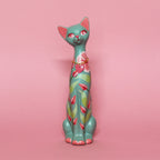 MADE TO ORDER Floral Kitschy Cat Wall Hanging