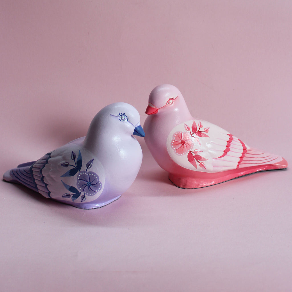 MADE TO ORDER Large Standing Floral Pigeon