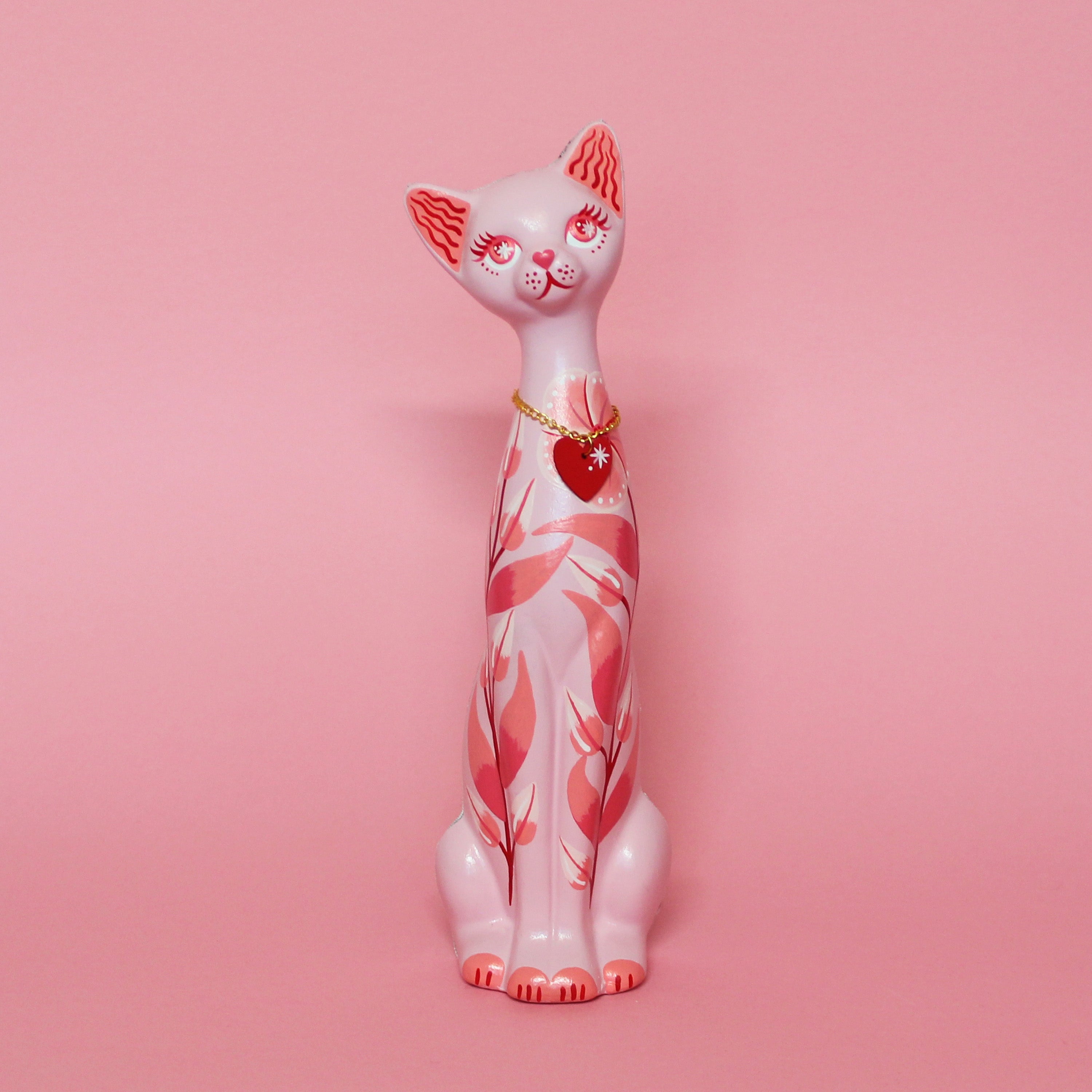 MADE TO ORDER Floral Kitschy Cat Wall Hanging