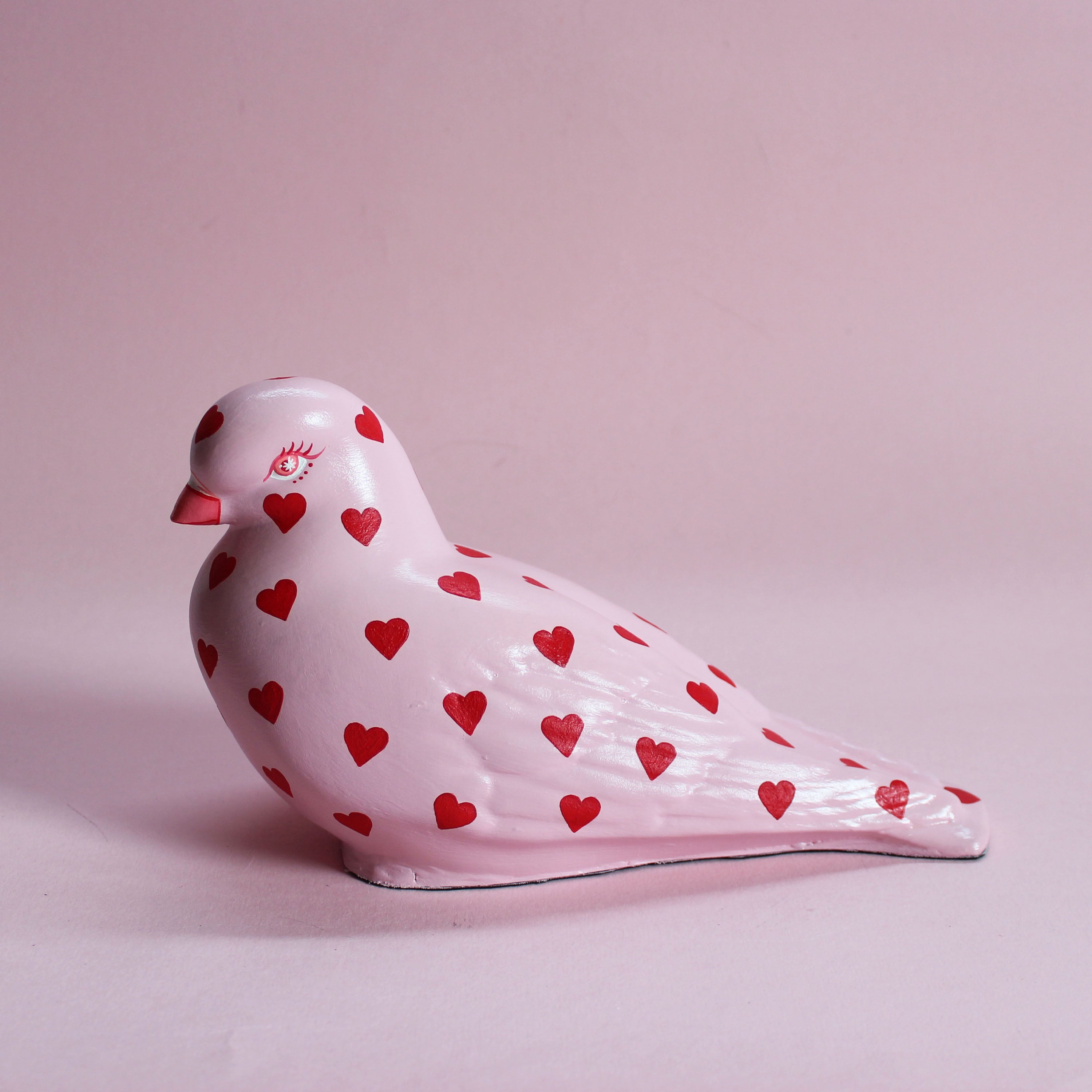 MADE TO ORDER Large Standing Pigeon With Hearts
