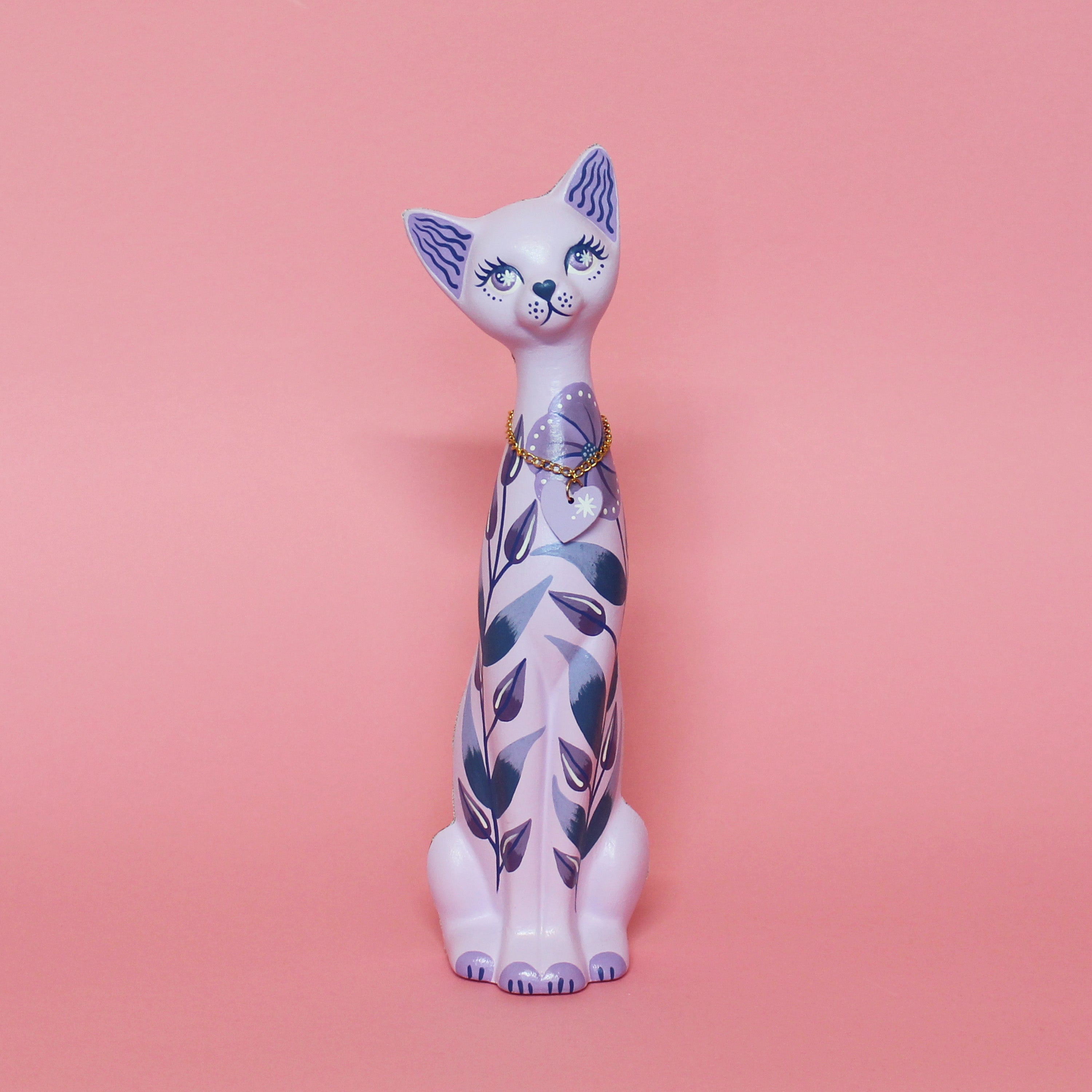 MADE TO ORDER Floral Kitschy Cat Wall Hanging