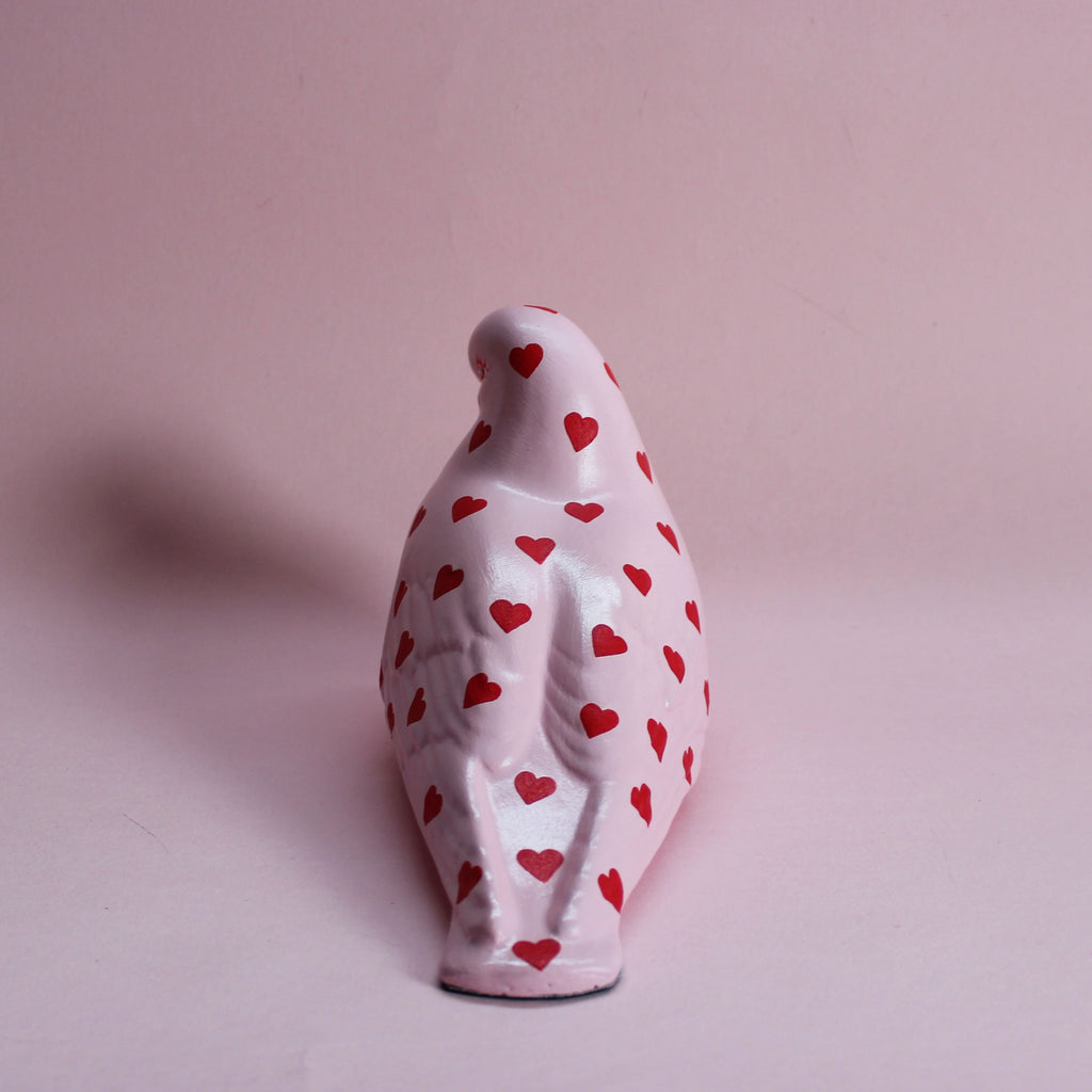 MADE TO ORDER Large Standing Pigeon With Hearts
