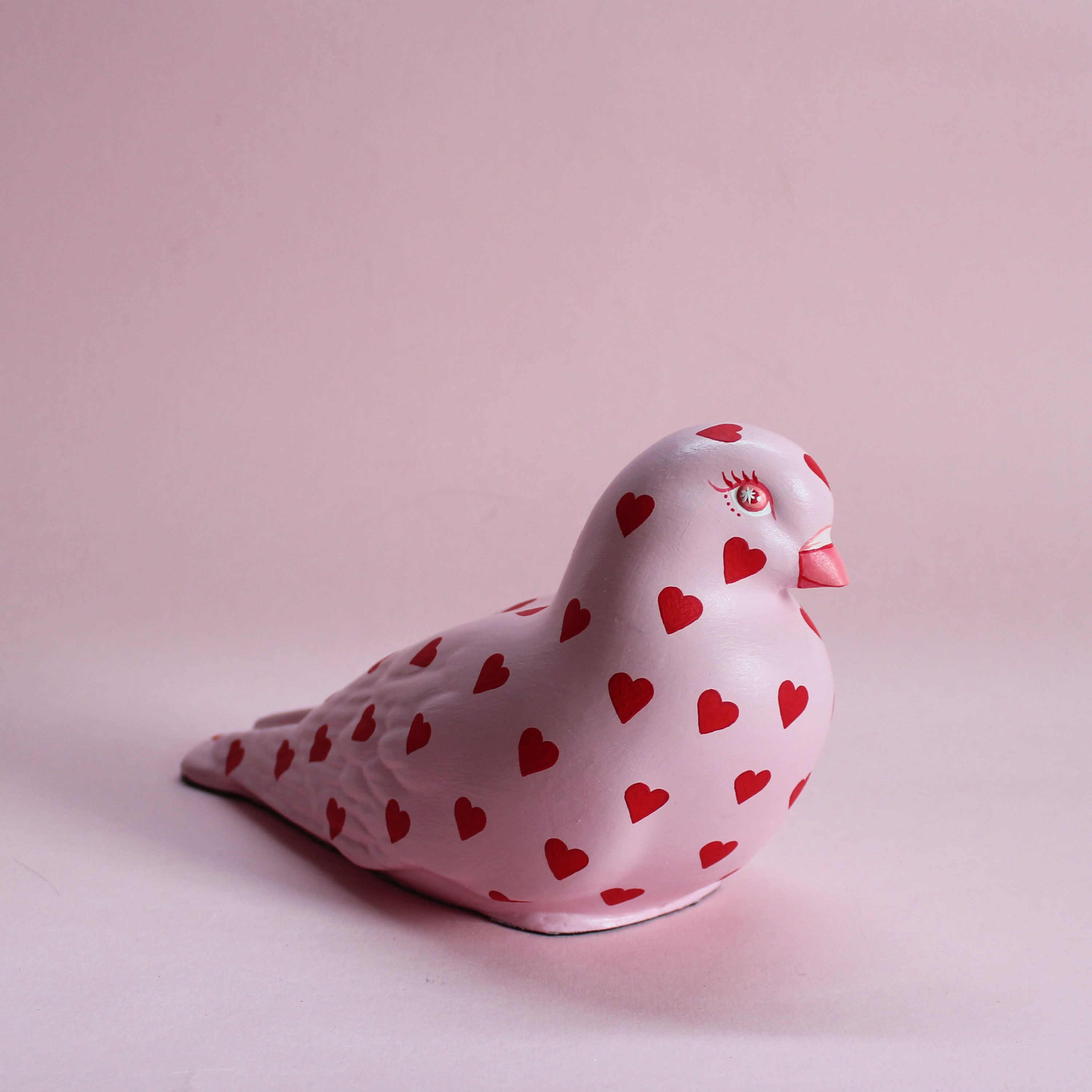 MADE TO ORDER Large Standing Pigeon With Hearts