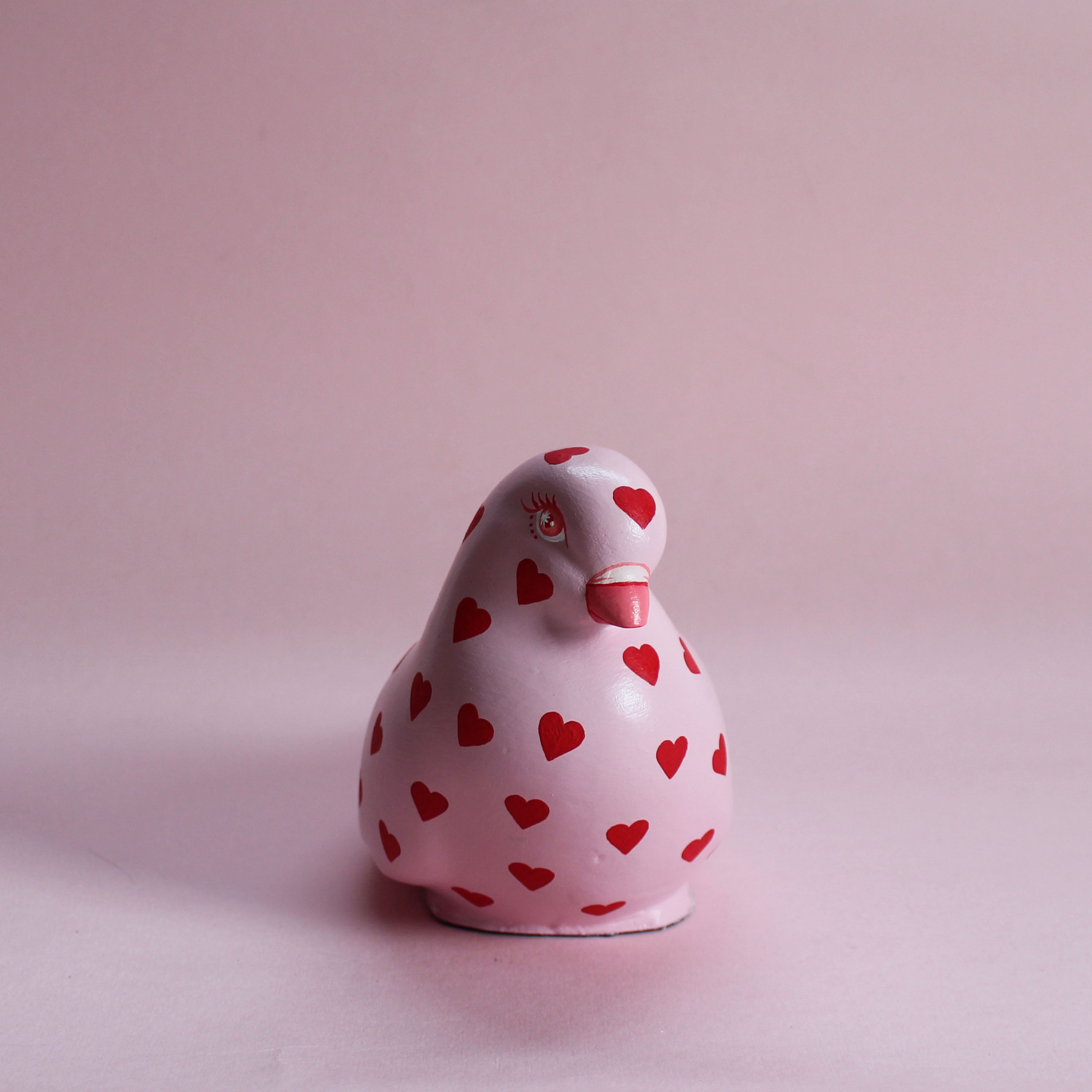 MADE TO ORDER Large Standing Pigeon With Hearts