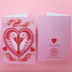 Pink Pigeon Greetings Card *Blank Inside*