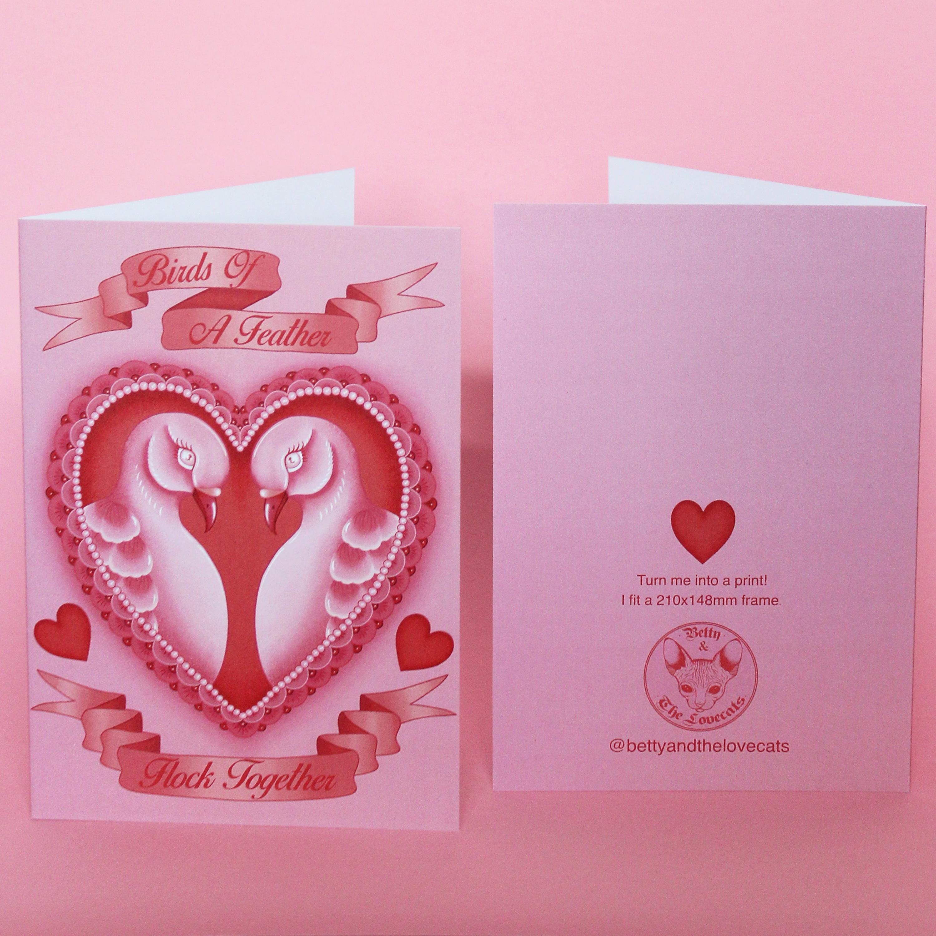 Pink Pigeon Greetings Card *Blank Inside*