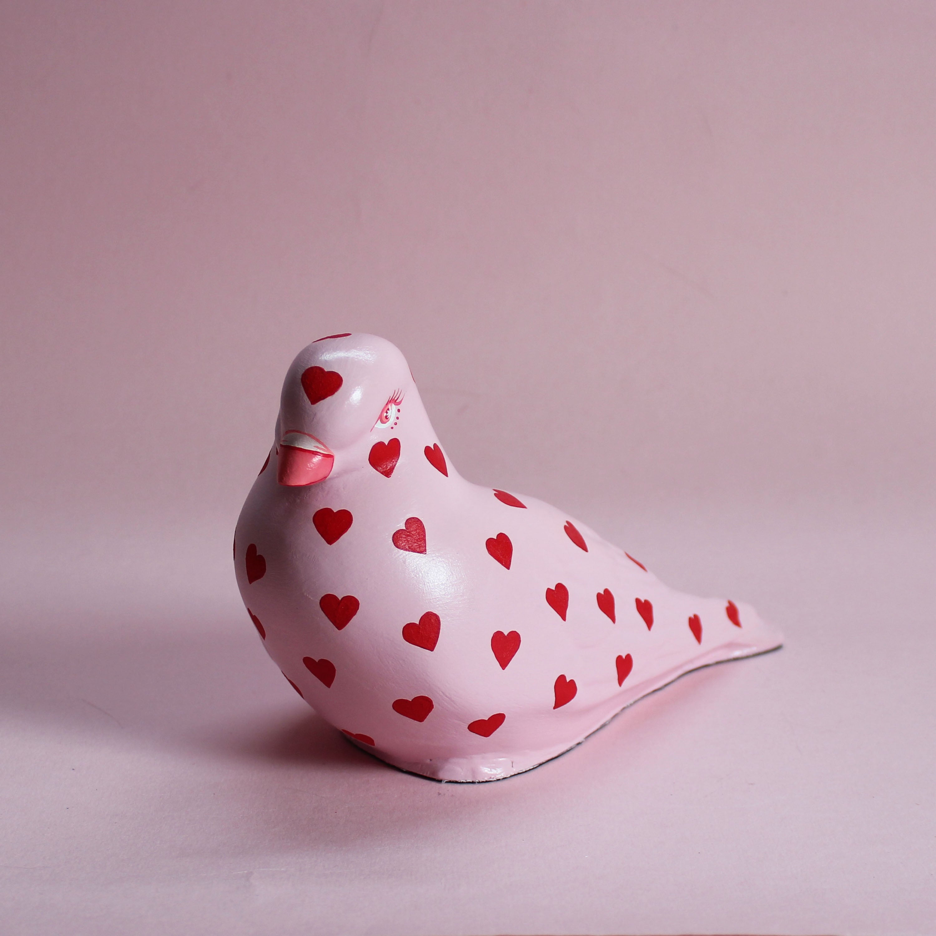 MADE TO ORDER Large Standing Pigeon With Hearts