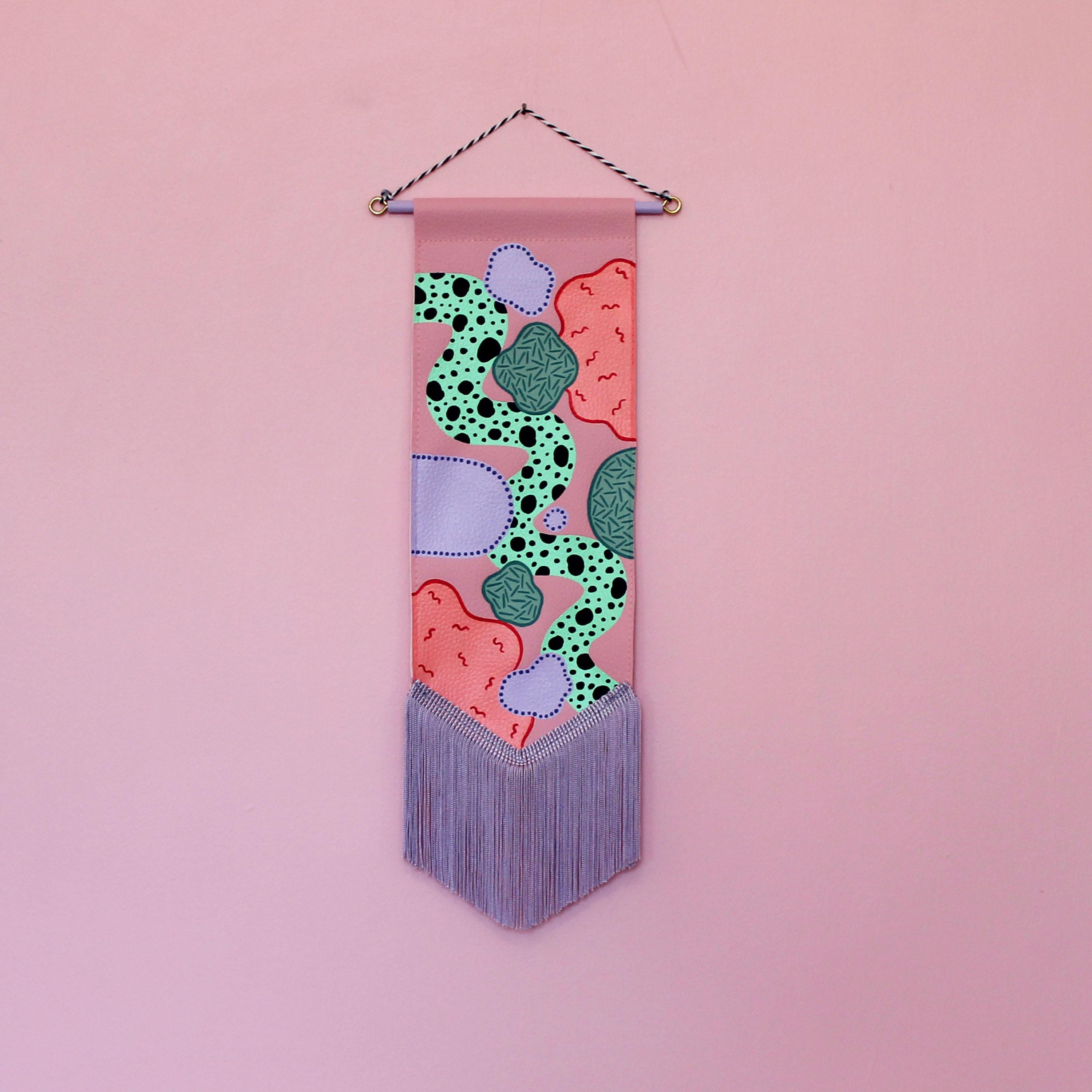 Abstract #2 Vegan Leather Pennant