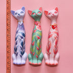MADE TO ORDER Floral Kitschy Cat Wall Hanging