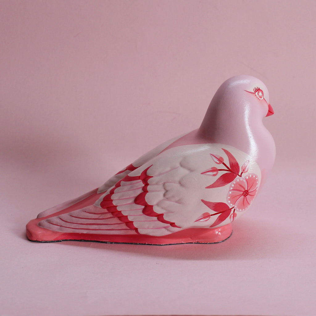 MADE TO ORDER Large Standing Floral Pigeon