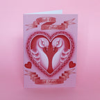 Pink Pigeon Greetings Card *Blank Inside*