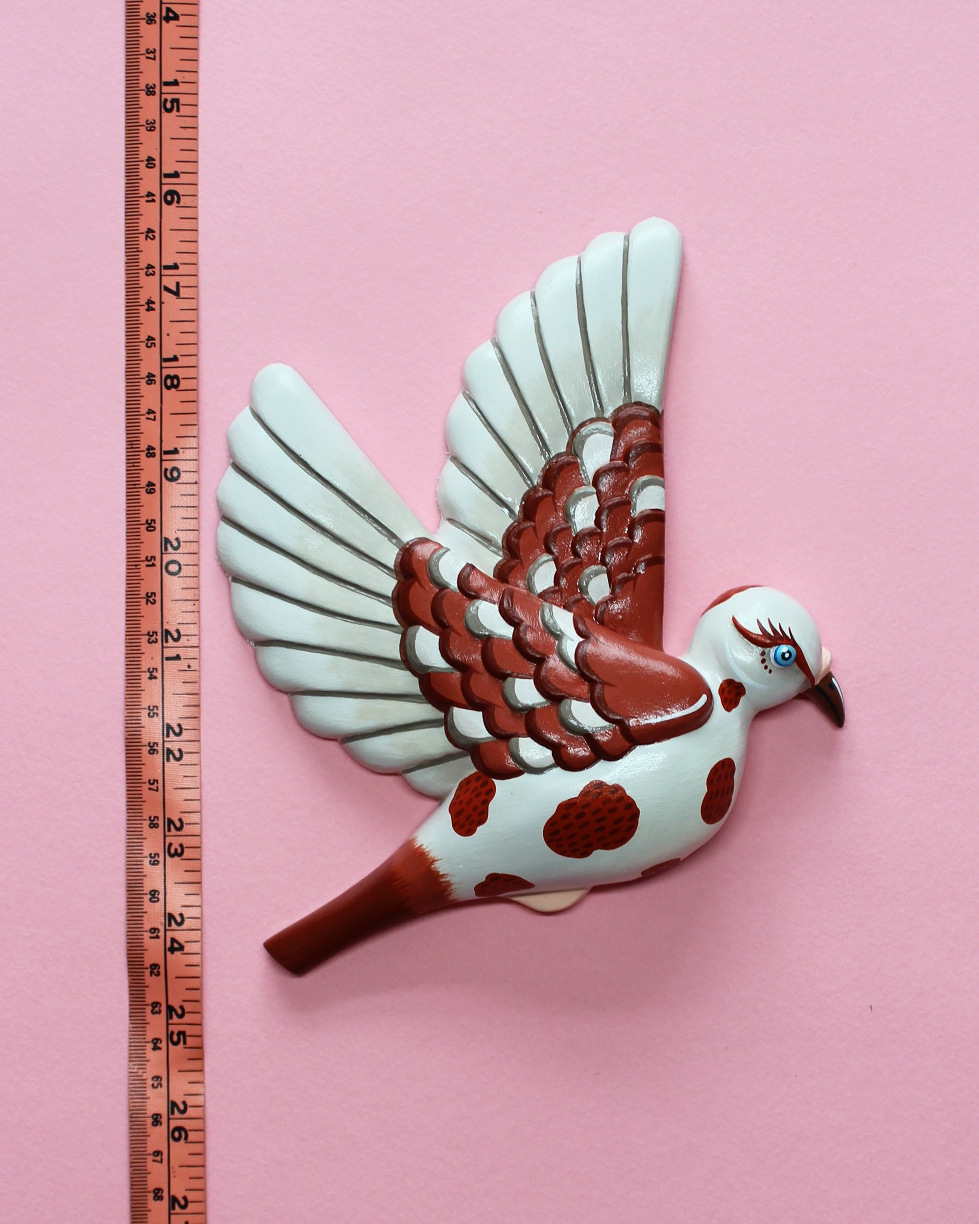 MADE TO ORDER Brown & White Flying Wall Pigeons