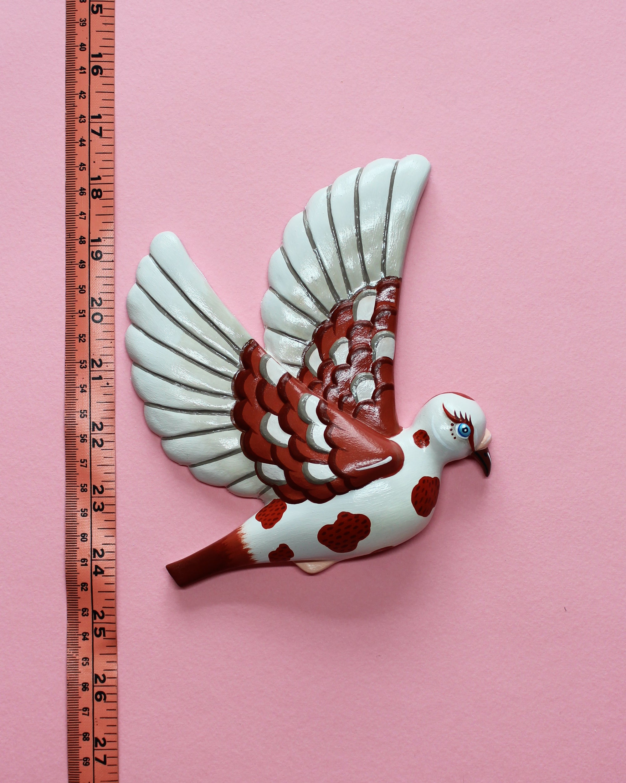 MADE TO ORDER Brown & White Flying Wall Pigeons