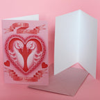 Pink Pigeon Greetings Card *Blank Inside*