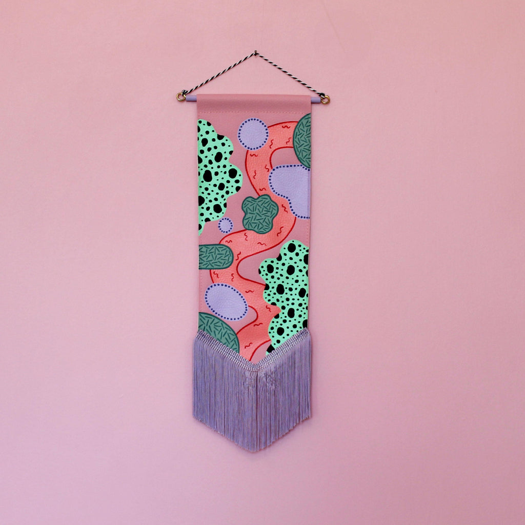 Abstract #1 Vegan Leather Pennant (FLAWED)