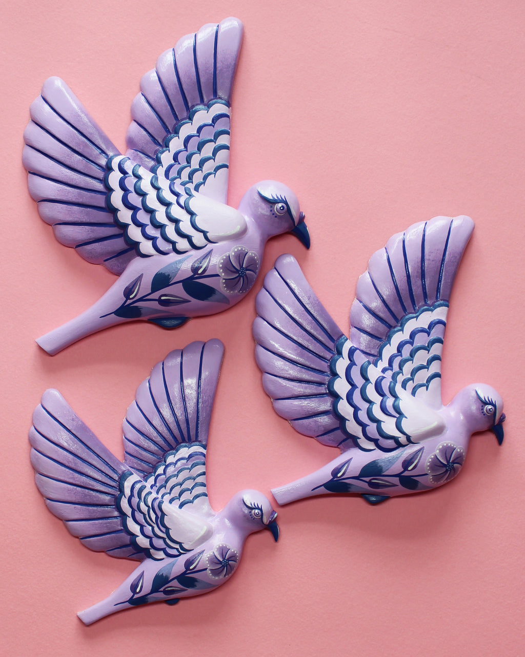 MADE TO ORDER Purple Flying Wall Pigeons