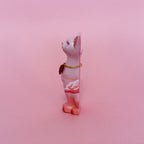 Valentines Kitschy Kitten Wall Hanging, Pink With Pink Clouds