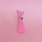Valentines Kitschy Kitten Wall Hanging, Purple With Pink Florals