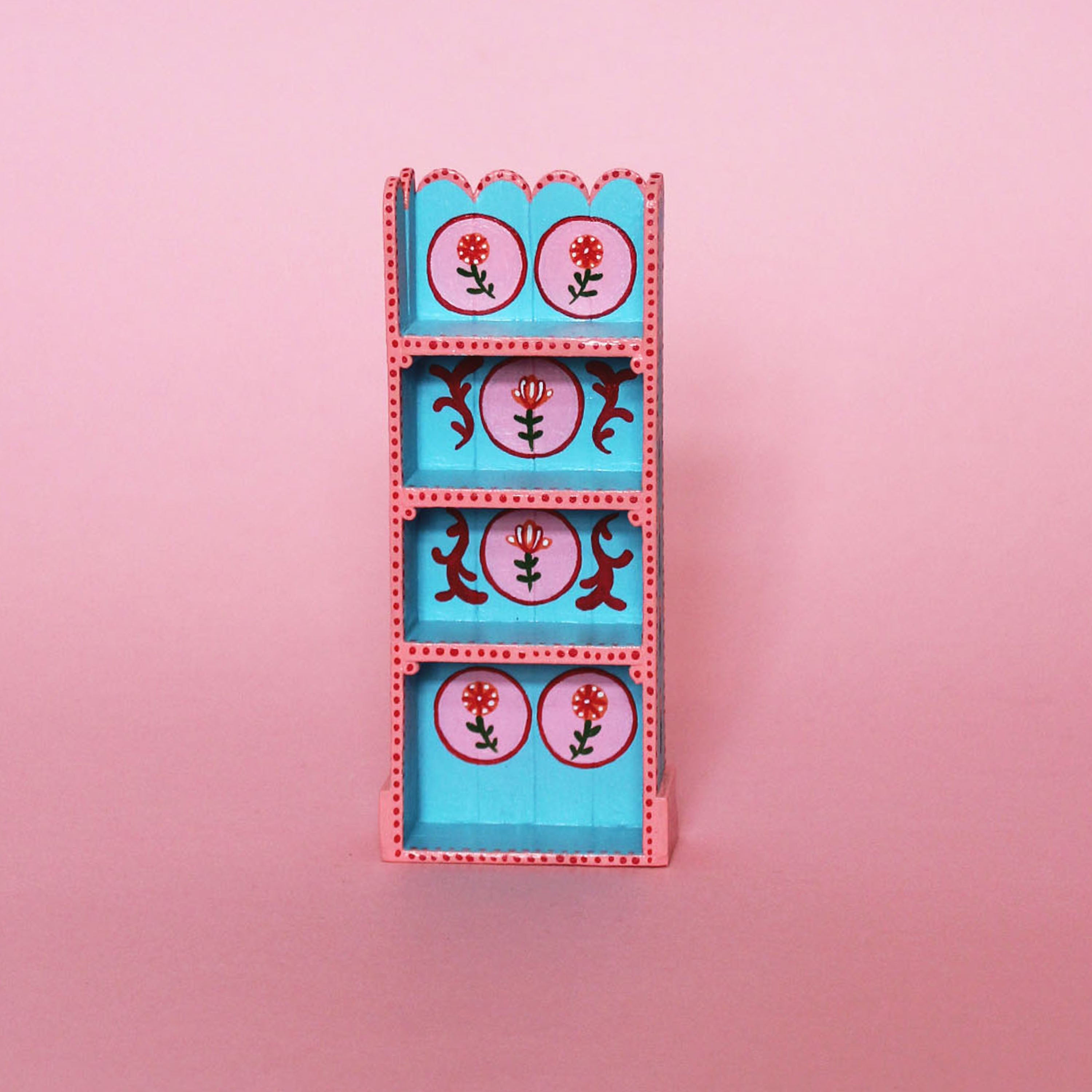Blue Miniature Painted Shelf