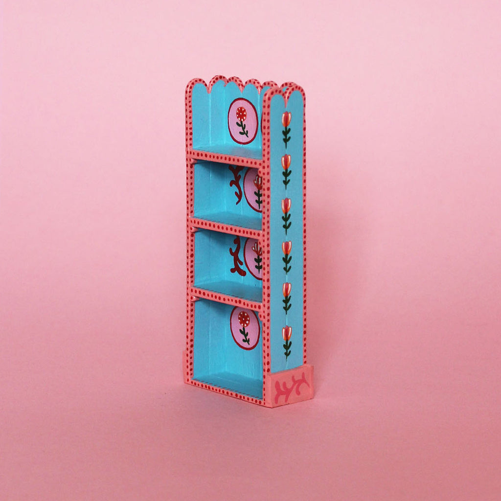 Blue Miniature Painted Shelf