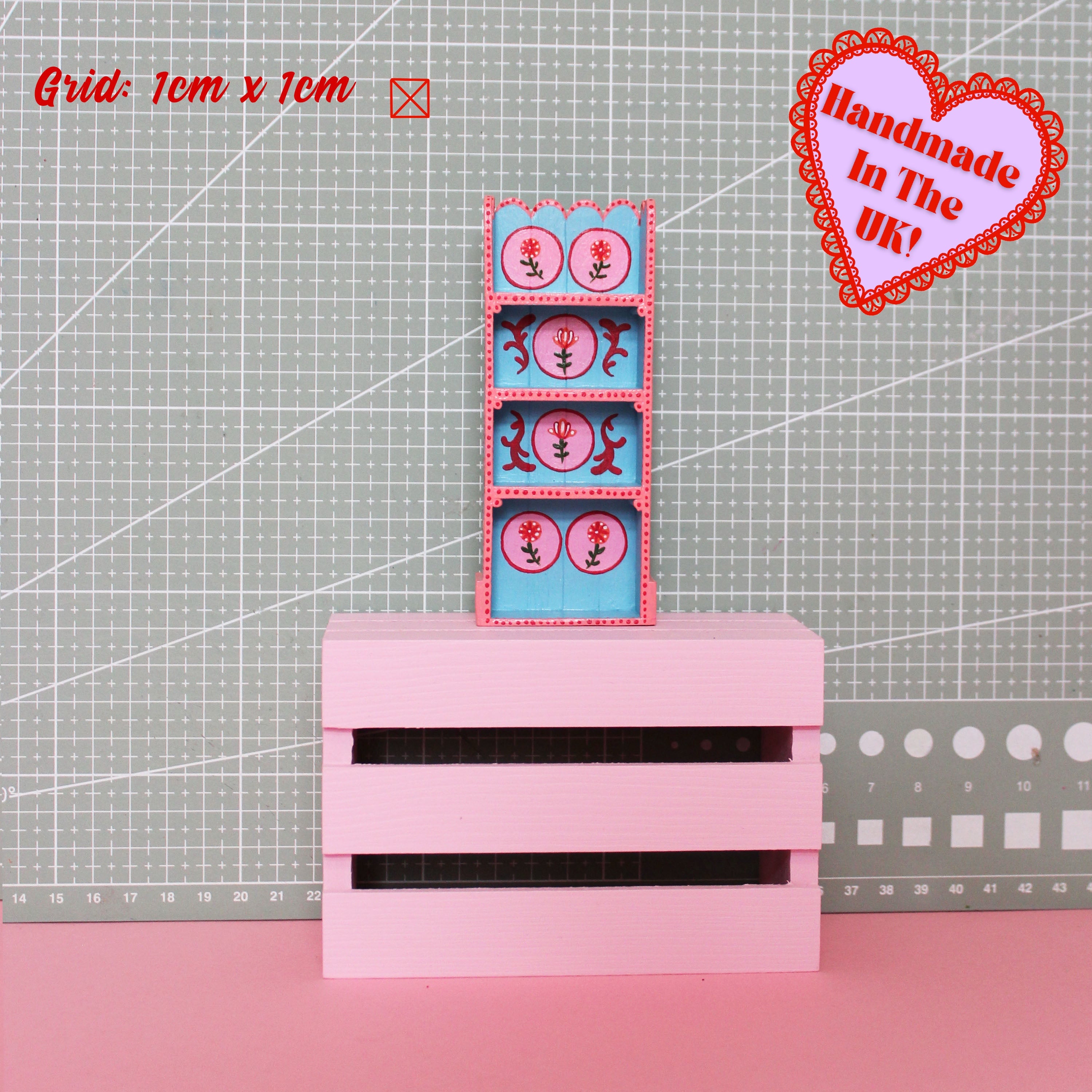 Blue Miniature Painted Shelf