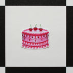 Pink Cake Vinyl Sticker