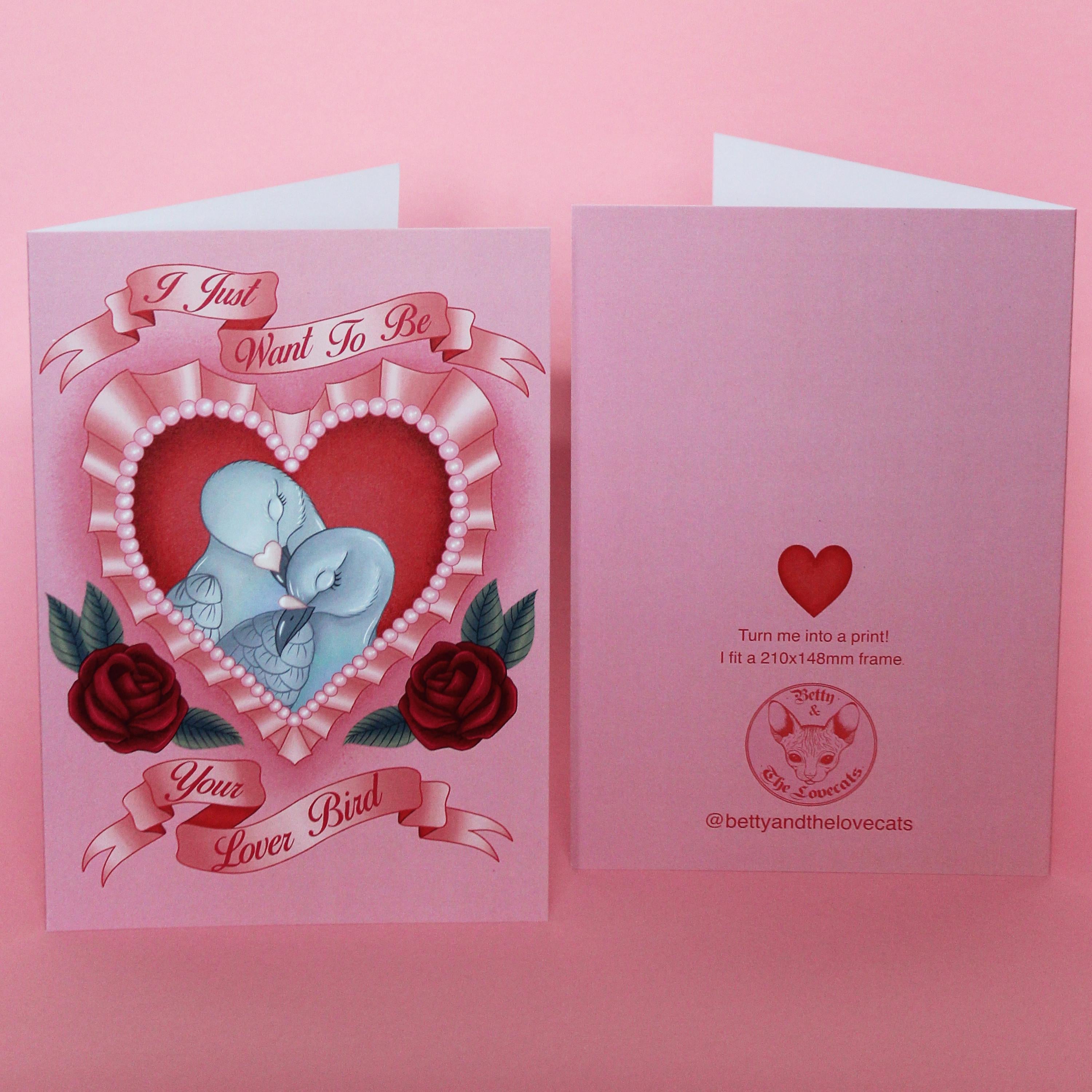 Lover Bird Greetings Card *Blank Inside*