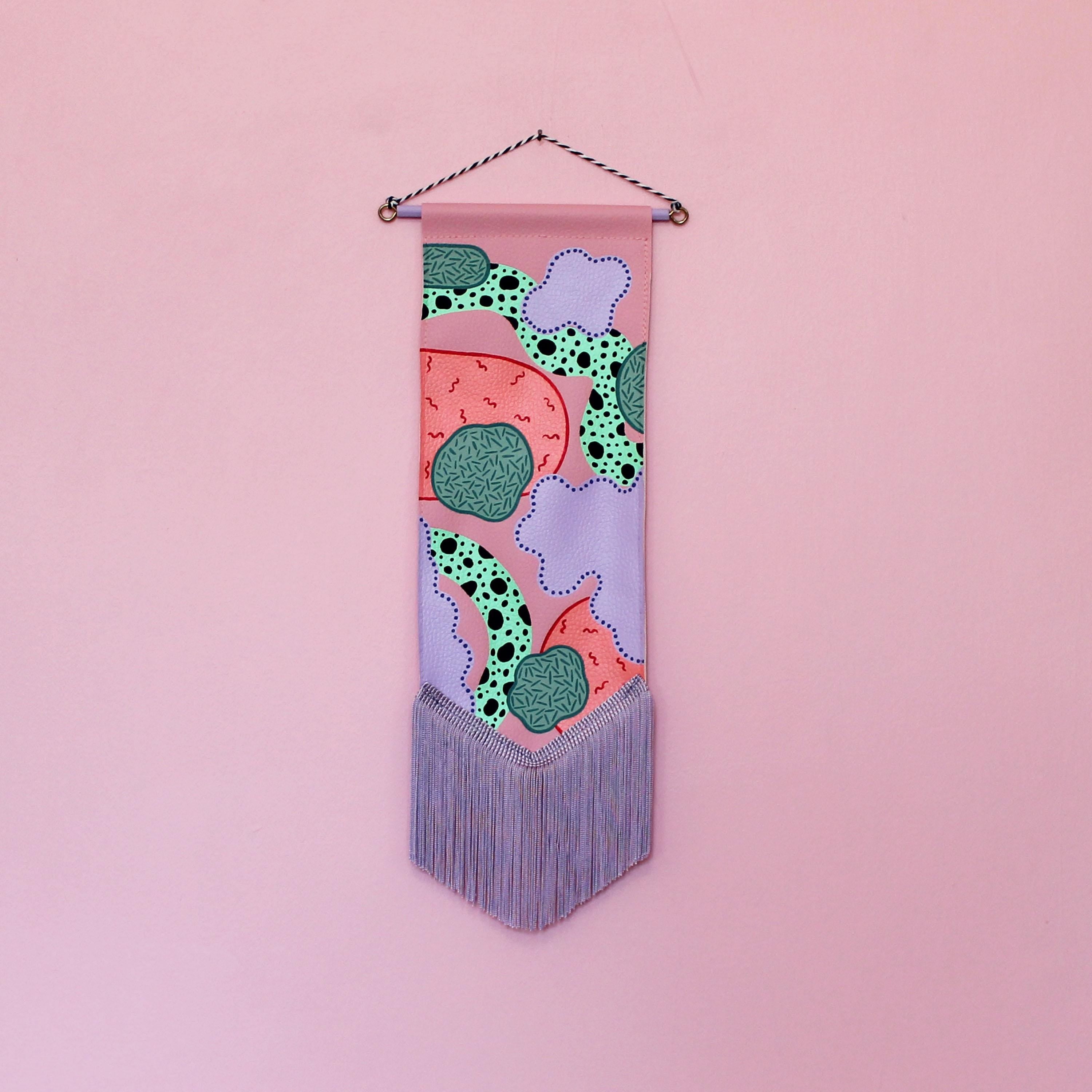 Abstract #3 Vegan Leather Pennant