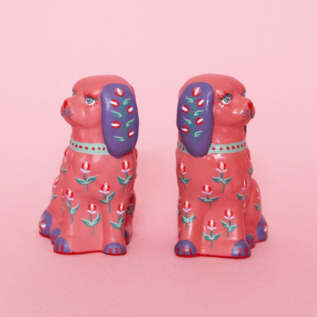 Small Kitschy Dog Pair