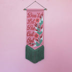 MADE TO ORDER 'Don't Let The *** Out' Pink Vegan Leather Pennant