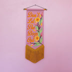 MADE TO ORDER 'Don't Let The *** Out' Pink Vegan Leather Pennant