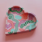 Pastel Abstract Hand Painted Wooden Tray