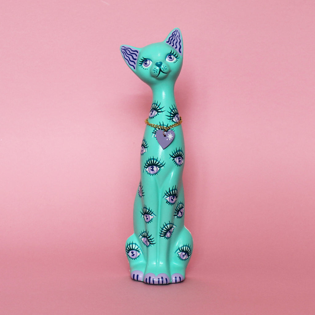 MADE TO ORDER Eyes Kitschy Cat Wall Hanging