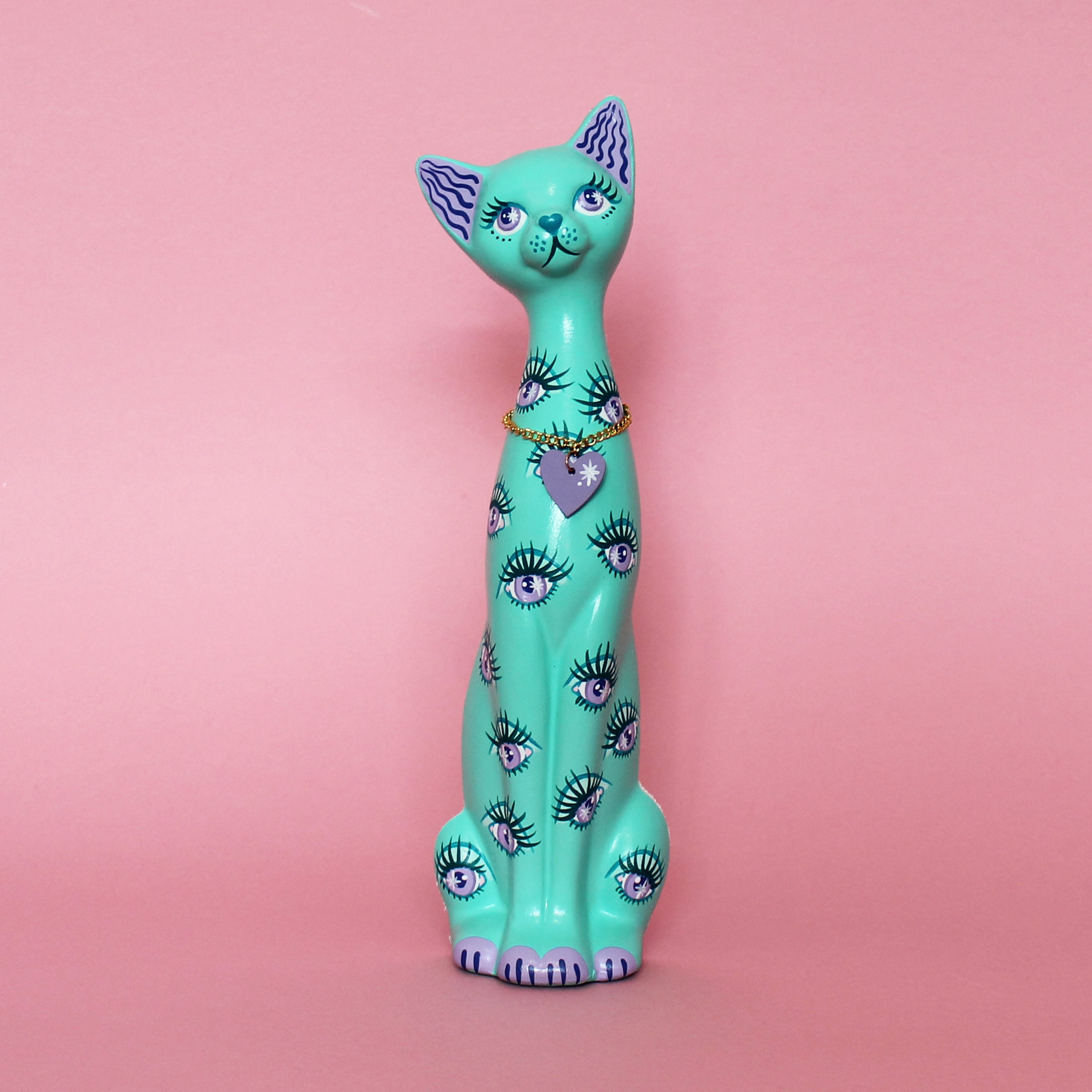 MADE TO ORDER Eyes Kitschy Cat Wall Hanging