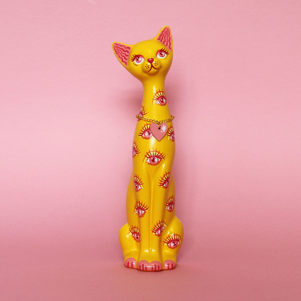 MADE TO ORDER Eyes Kitschy Cat Wall Hanging