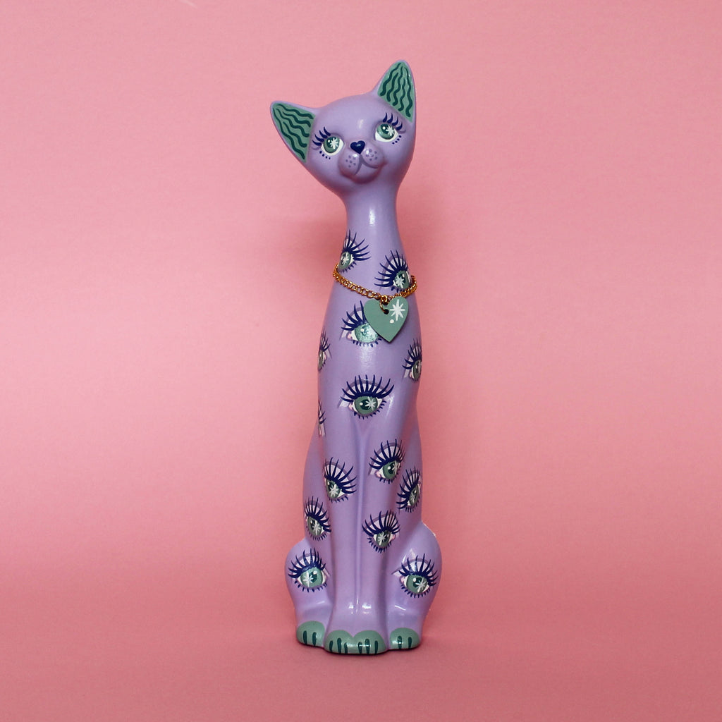 MADE TO ORDER Eyes Kitschy Cat Wall Hanging