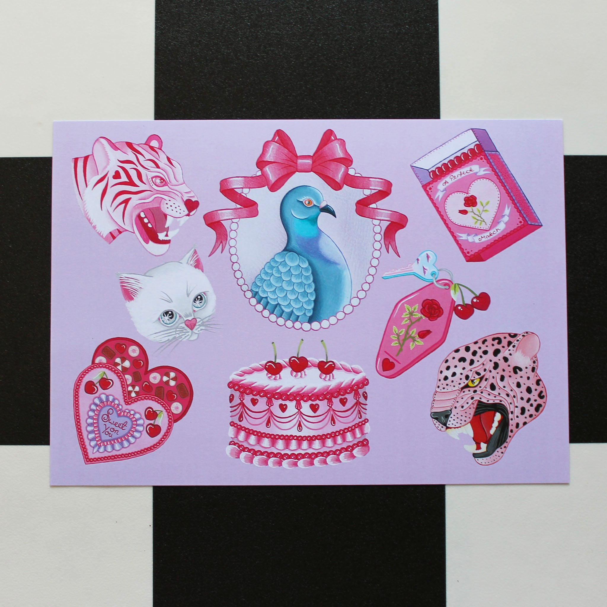 A4 Lovecats Flash Art Print by Betty & The Lovecats