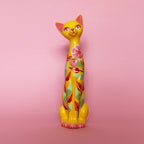 MADE TO ORDER Floral Kitschy Cat Wall Hanging