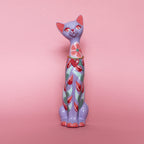 MADE TO ORDER Floral Kitschy Cat Wall Hanging