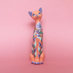 MADE TO ORDER Floral Kitschy Cat Wall Hanging