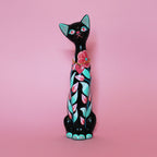 MADE TO ORDER Floral Kitschy Cat Wall Hanging