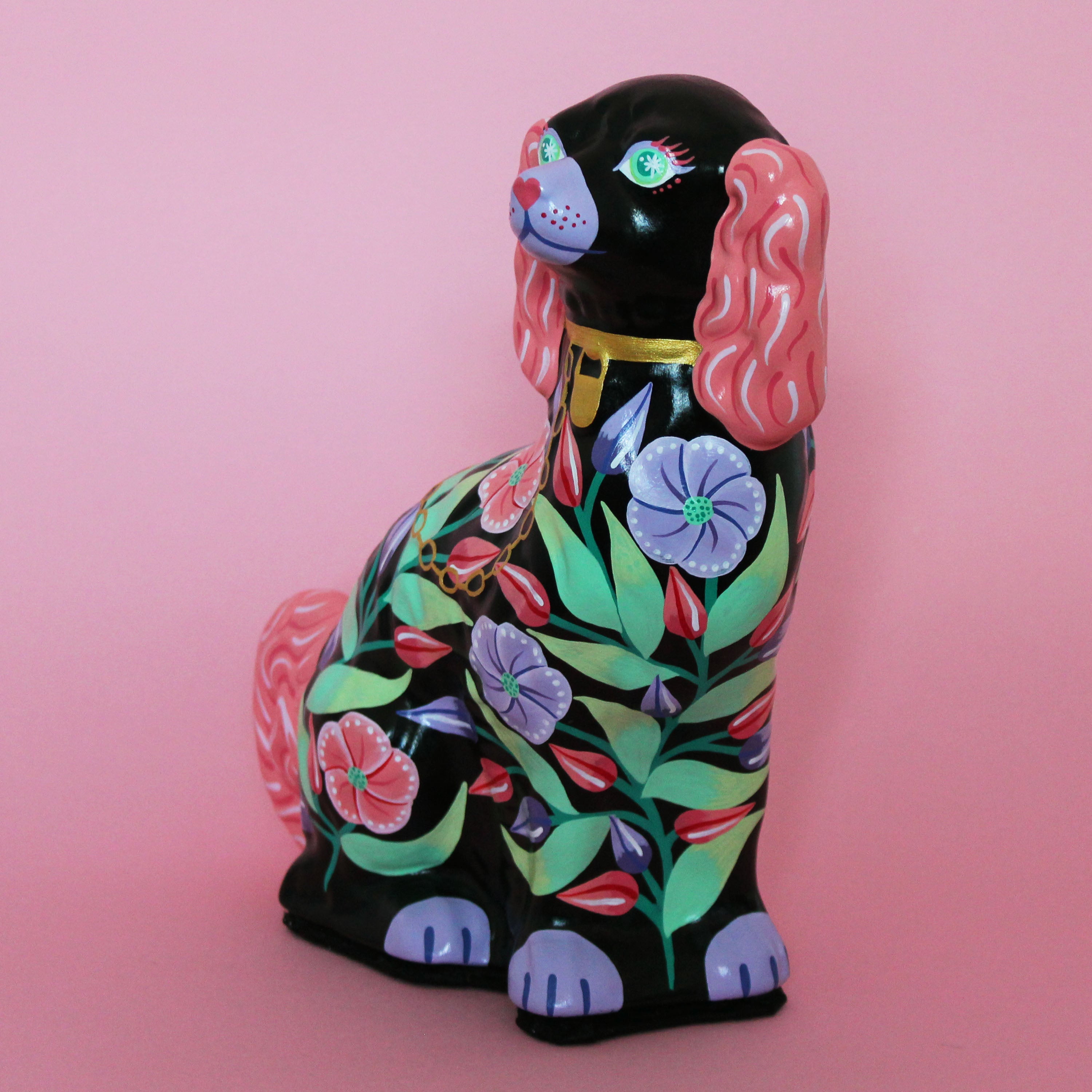 Hand Painted Staffordshire Dog Single