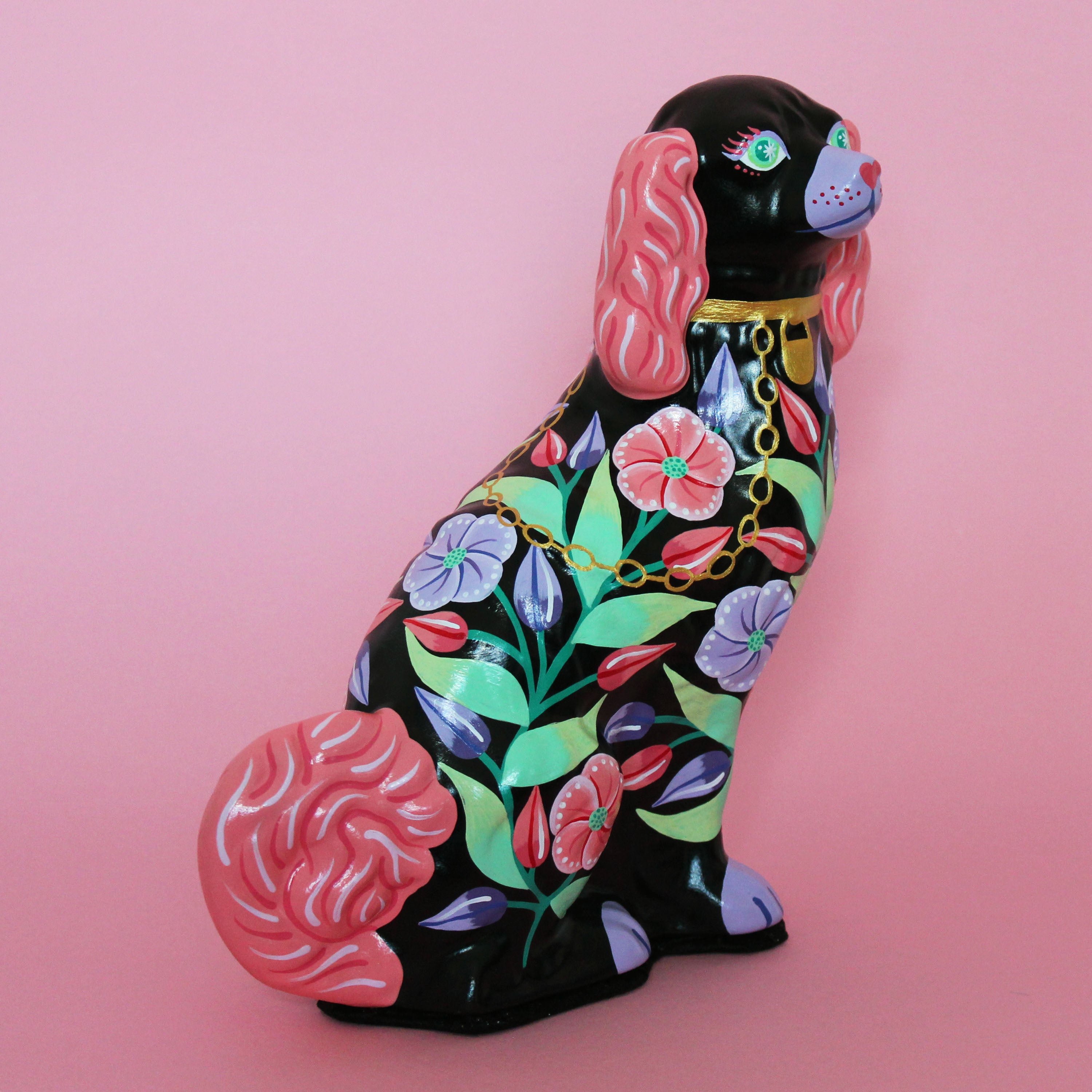 Hand Painted Staffordshire Dog Single