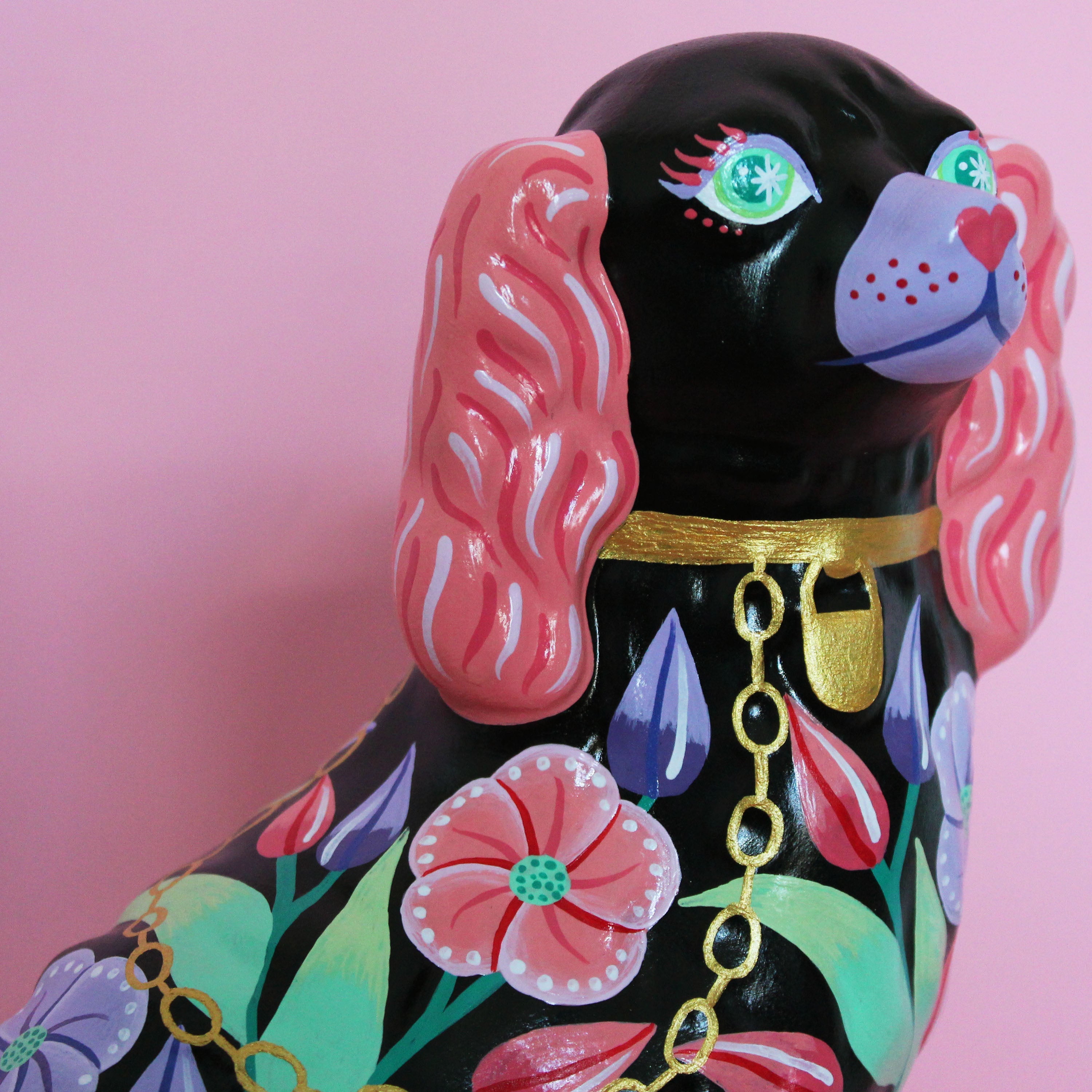Hand Painted Staffordshire Dog Single