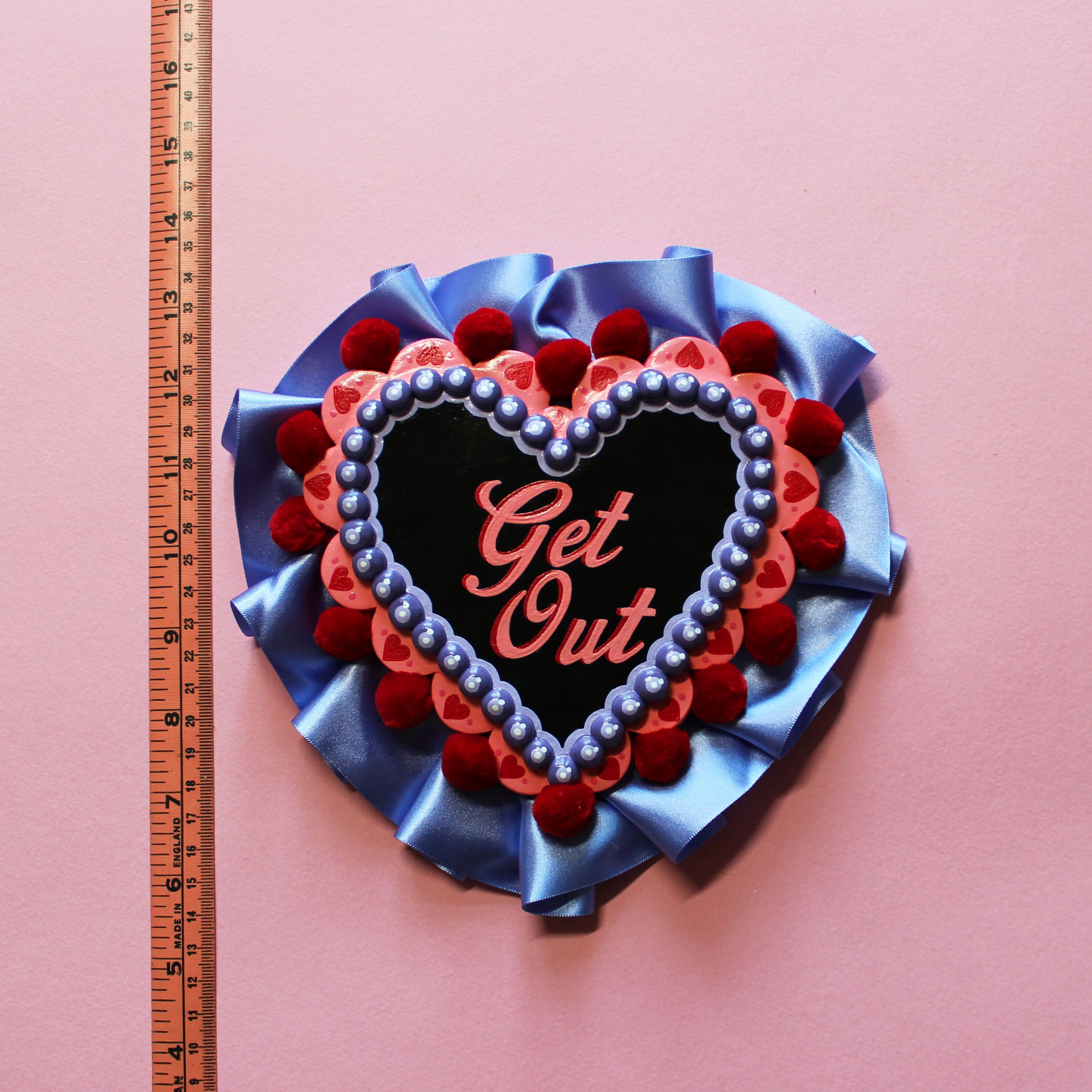 "Get Out" Hand Painted Wall Hanging