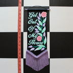 Get Out Of My House Vegan Leather Pennant
